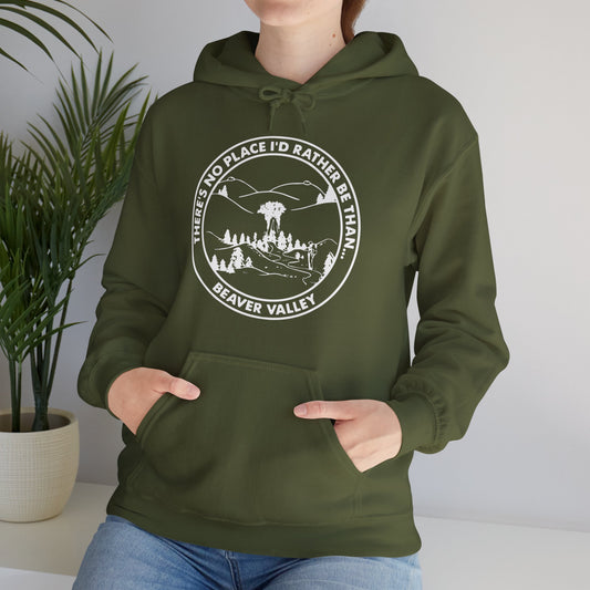 Beaver Valley White Unisex Hooded Sweatshirt