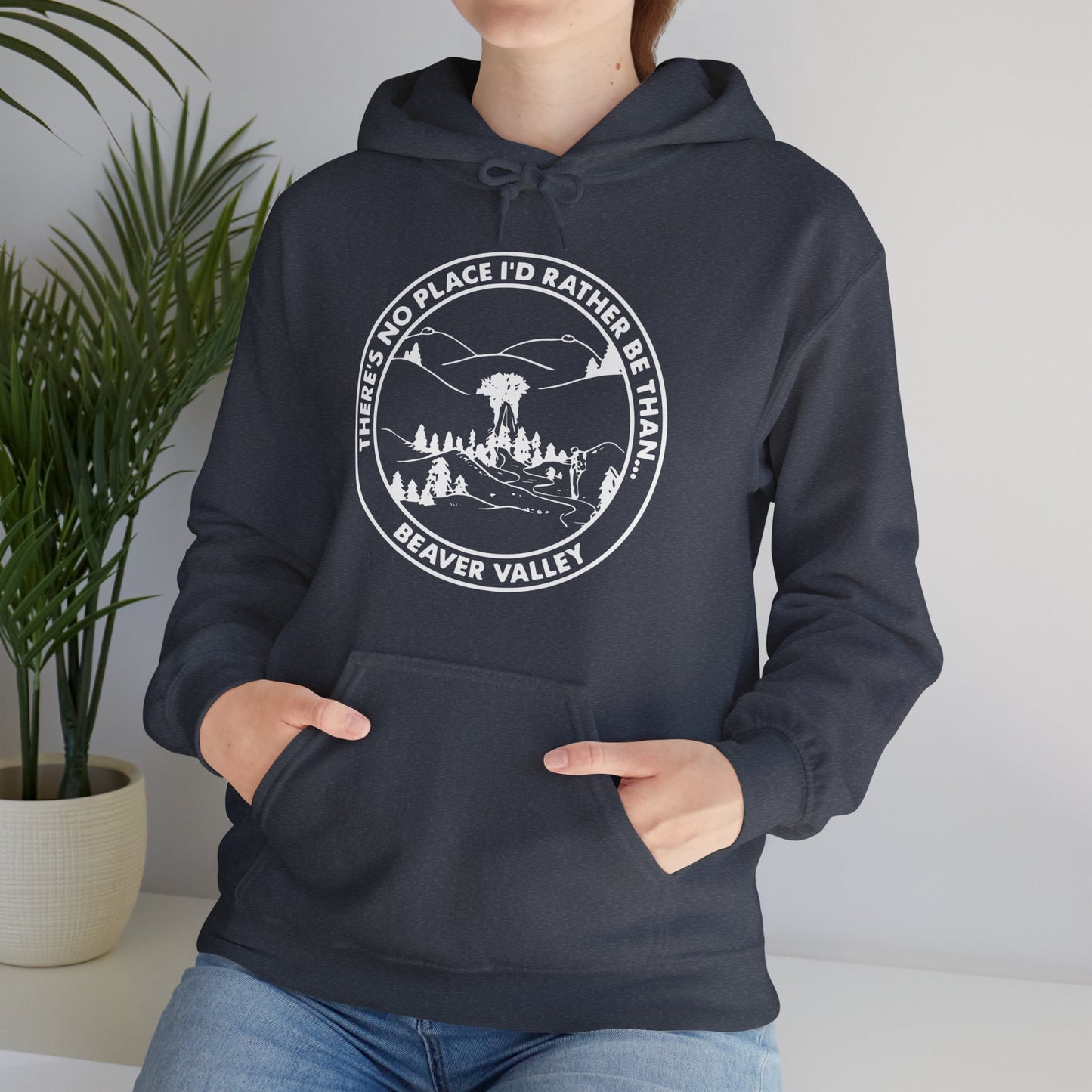 Beaver Valley White Unisex Hooded Sweatshirt