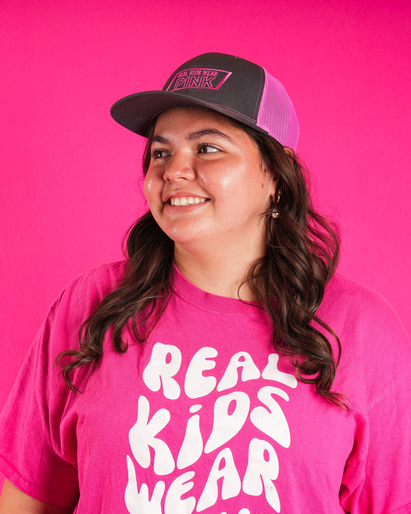 Real Kids Wear Pink Fight for the Future Embroidered Richardson Trucker Cap
