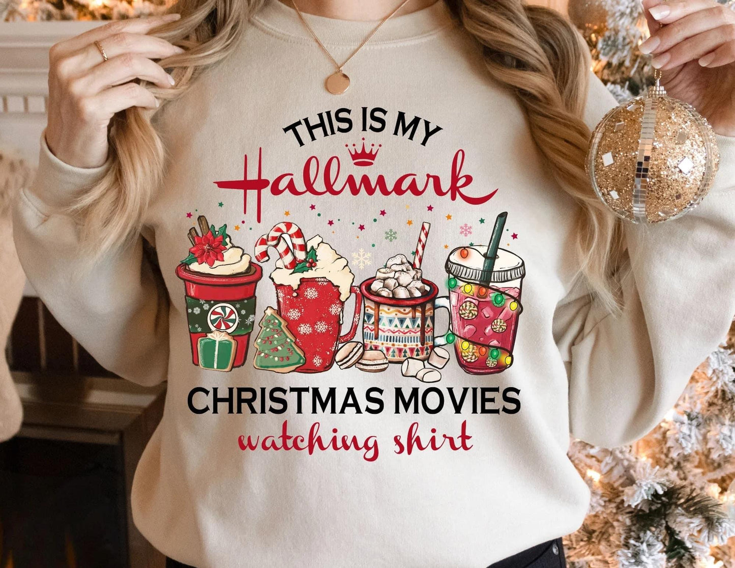 Christmas Hallmark Watching Sweatshirt