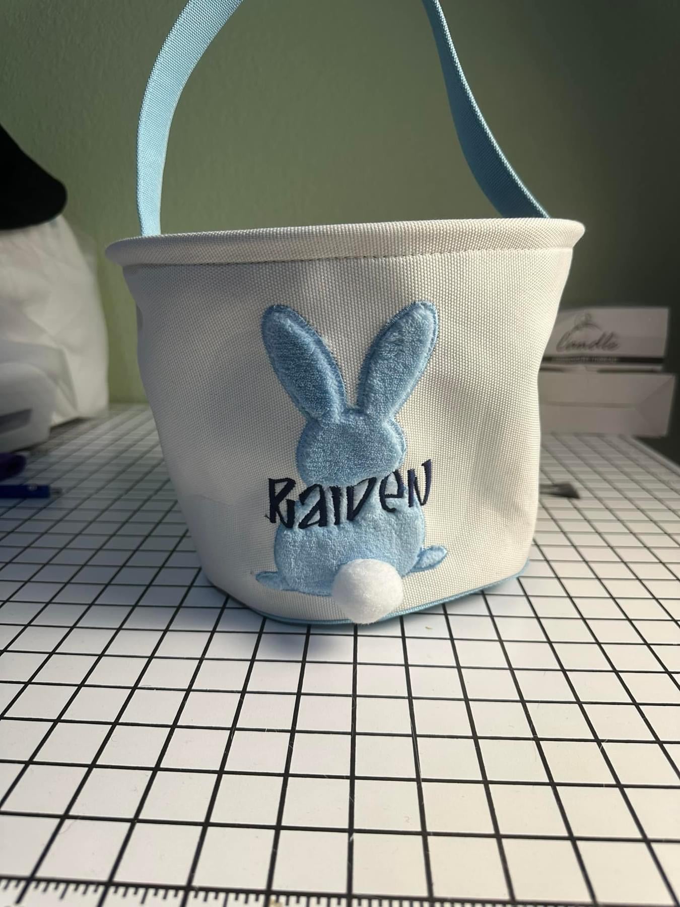 Personalized Embroidered Easter Basket Large