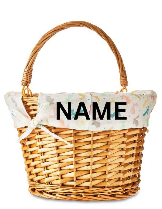 Personalized Embroidered Easter Basket Bunny Liner