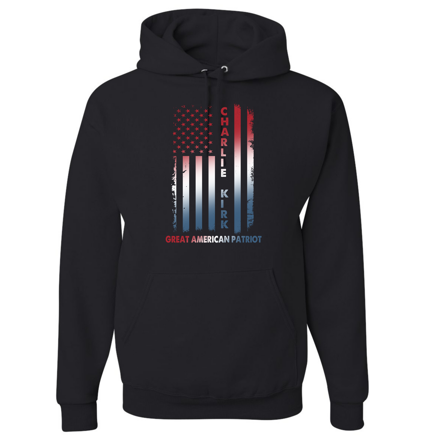 Charlie Kirk Justice Flag T Shirt Long Sleeve or Hoodie