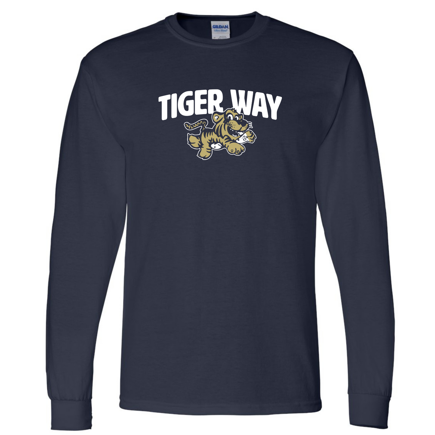 Cohoes Tiger Way T Shirt Long Sleeve Crewneck Hoodie