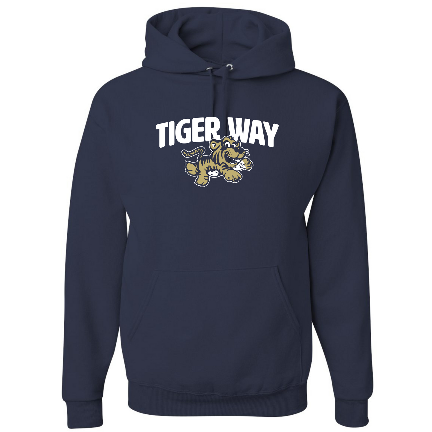 Cohoes Tiger Way T Shirt Long Sleeve Crewneck Hoodie