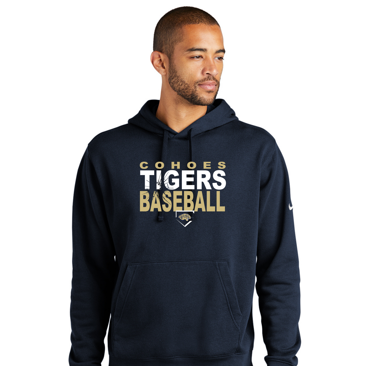 Unisex Cohoes Tigers Baseball Nike Club Fleece Pullover Hoodie