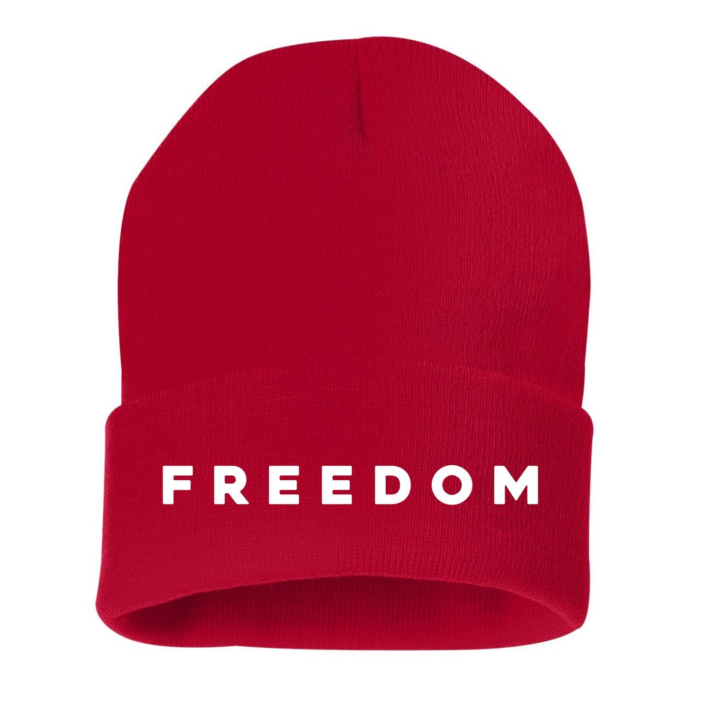 Embroidered Charlie Kirk FREEDOM Cuffed Beanie