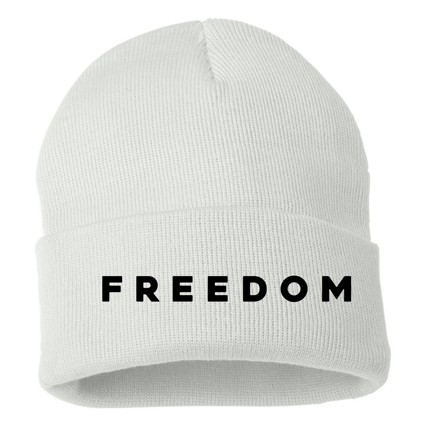 Embroidered Charlie Kirk FREEDOM Cuffed Beanie