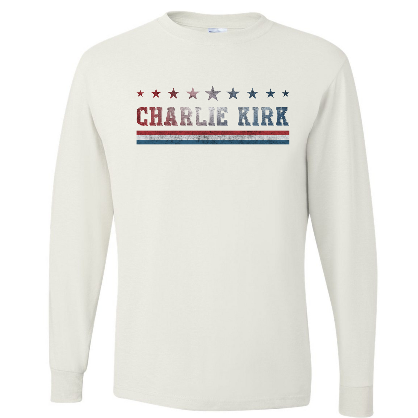 Charlie Kirk Never Give Up T Shirt Long Sleeve or Hoodie
