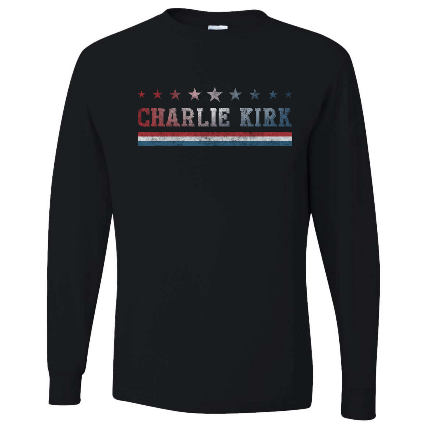 Charlie Kirk Never Give Up T Shirt Long Sleeve or Hoodie
