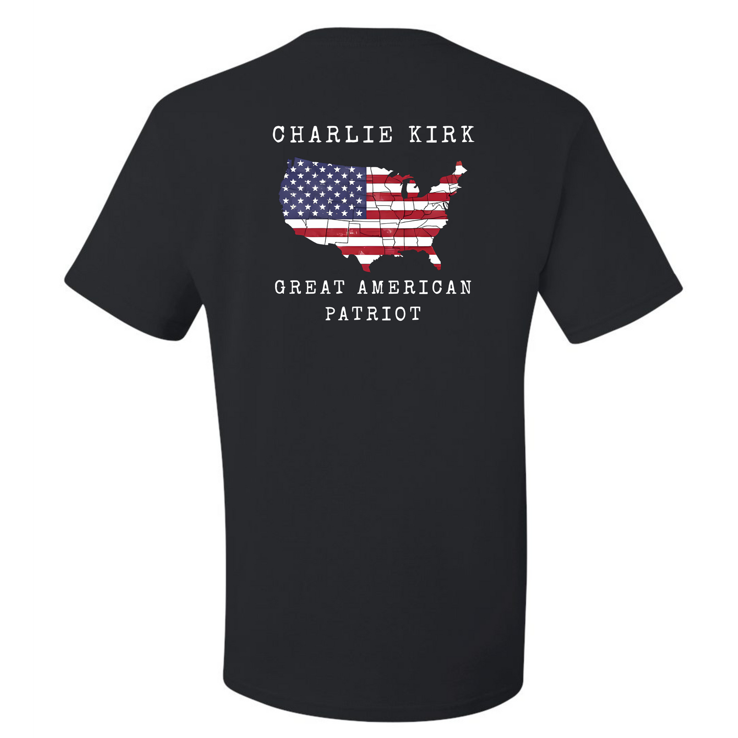 Charlie Kirk Great American Patriot T Shirt Long Sleeve or Hoodie
