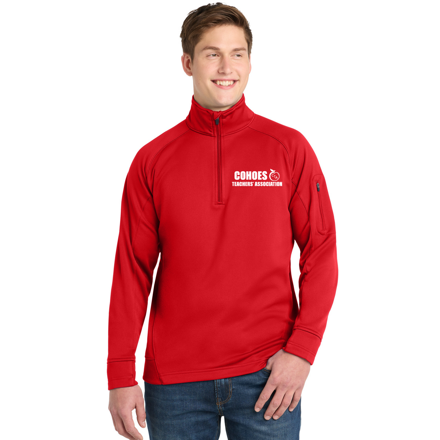 Mens Fleece Cohoes Teachers Assoc. 1/4 Zip Pullover