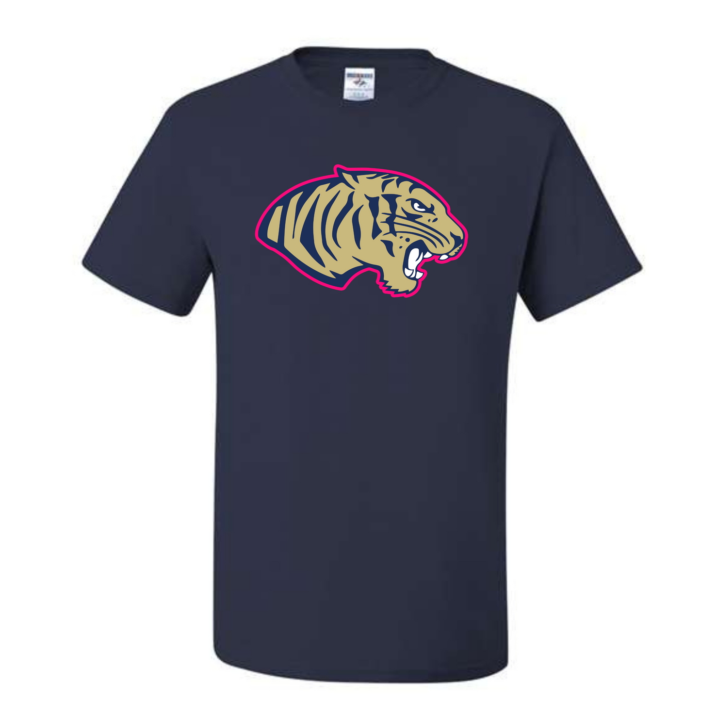 Tigers Pink Outline T Shirt