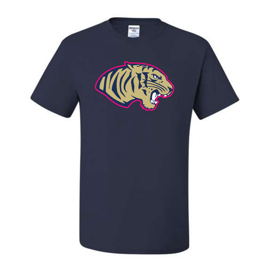 Tigers Pink Outline T Shirt