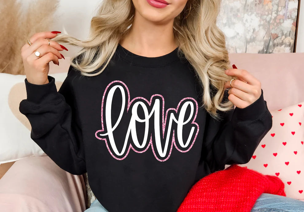 Love Faux Glitter (pink)