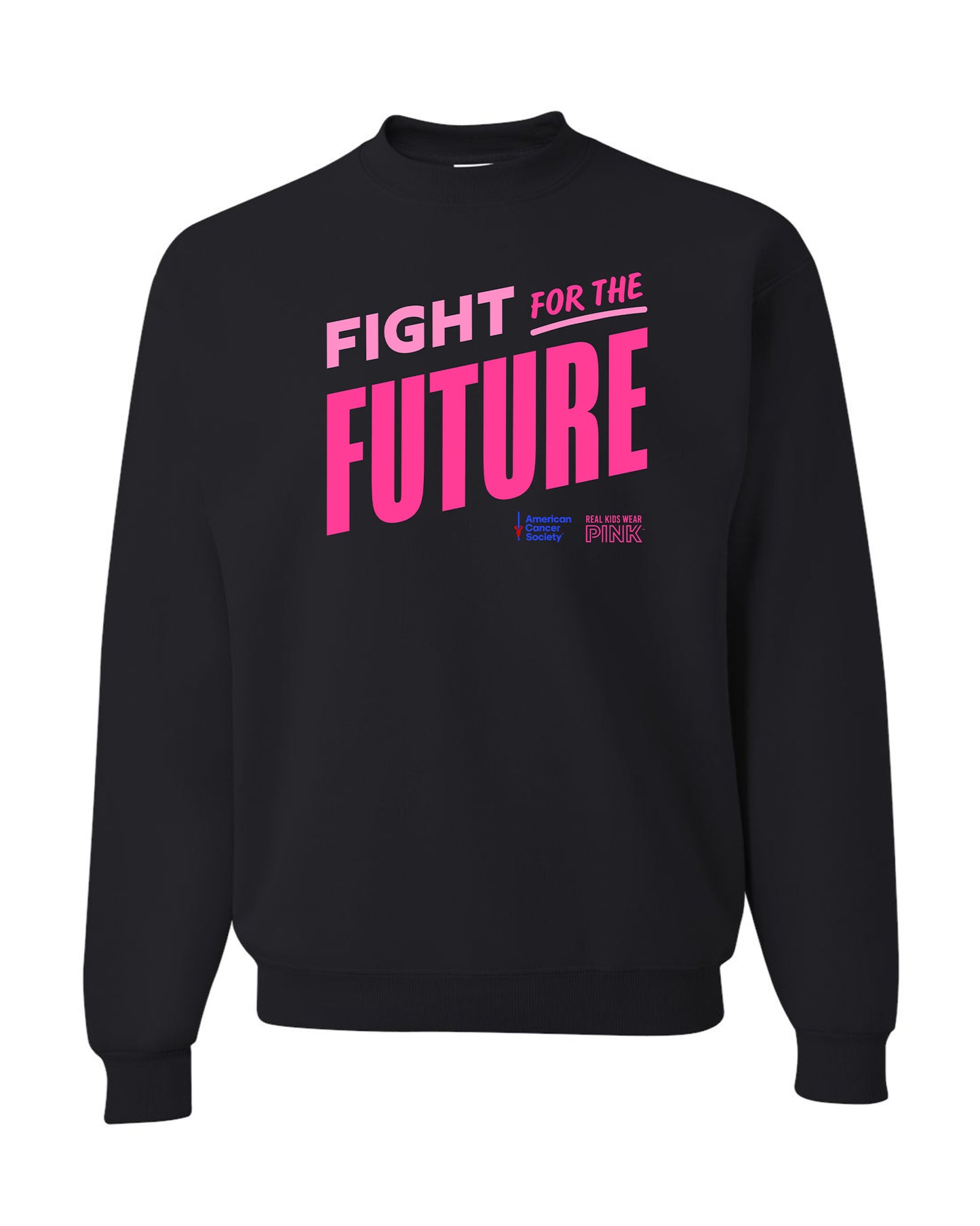 Unisex Real Kids Wear Pink Fight for the Future Crewneck Sweatshirt