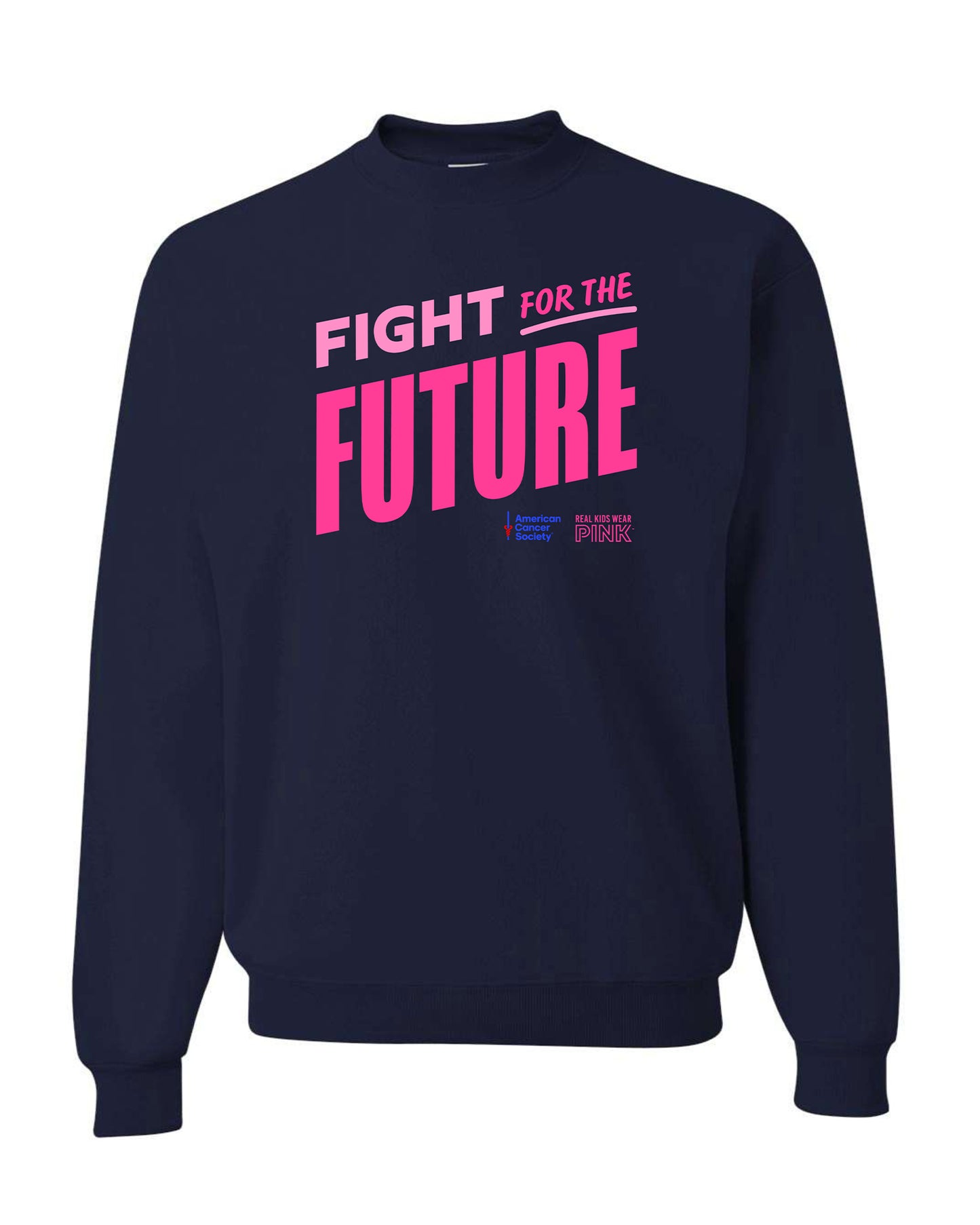 Unisex Real Kids Wear Pink Fight for the Future Crewneck Sweatshirt