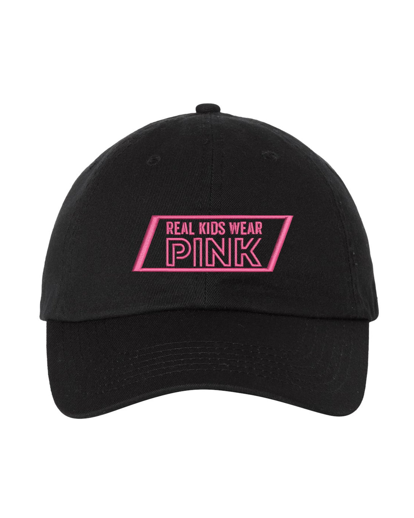 Real Kids Wear Pink Fight for the Future Embroidered Unstructured Dad Cap