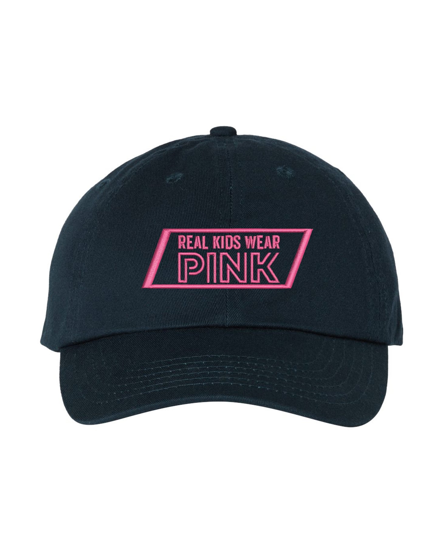 Real Kids Wear Pink Fight for the Future Embroidered Unstructured Dad Cap