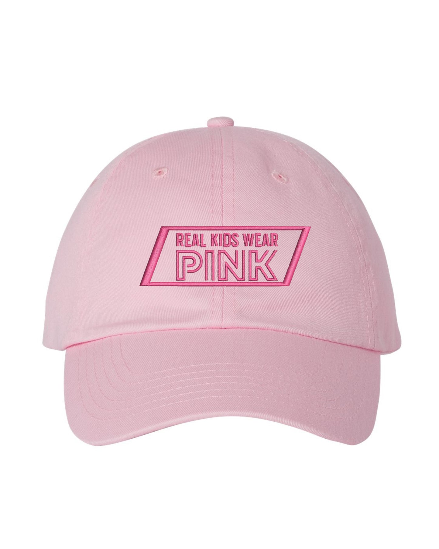 Real Kids Wear Pink Fight for the Future Embroidered Unstructured Dad Cap