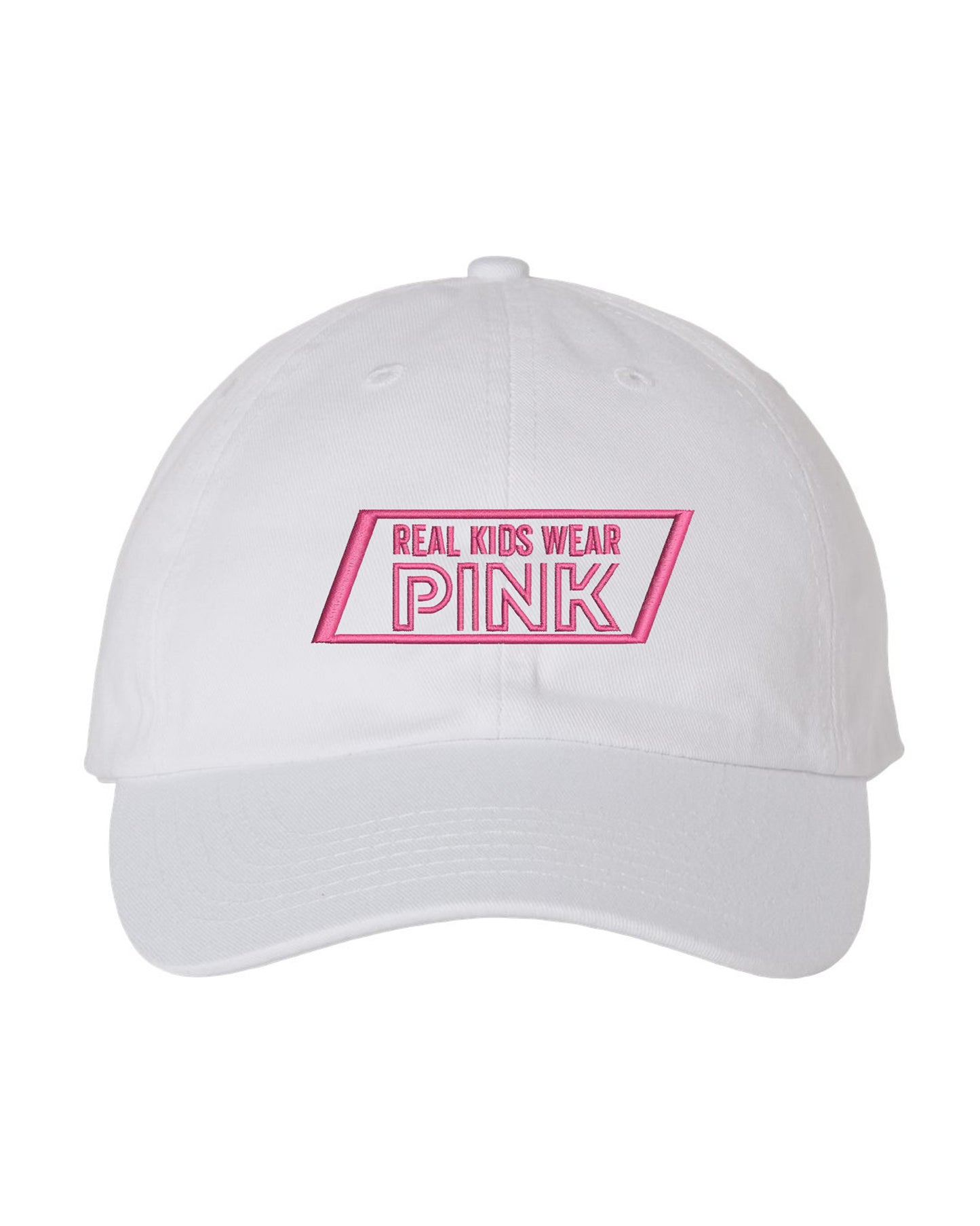 Real Kids Wear Pink Fight for the Future Embroidered Unstructured Dad Cap