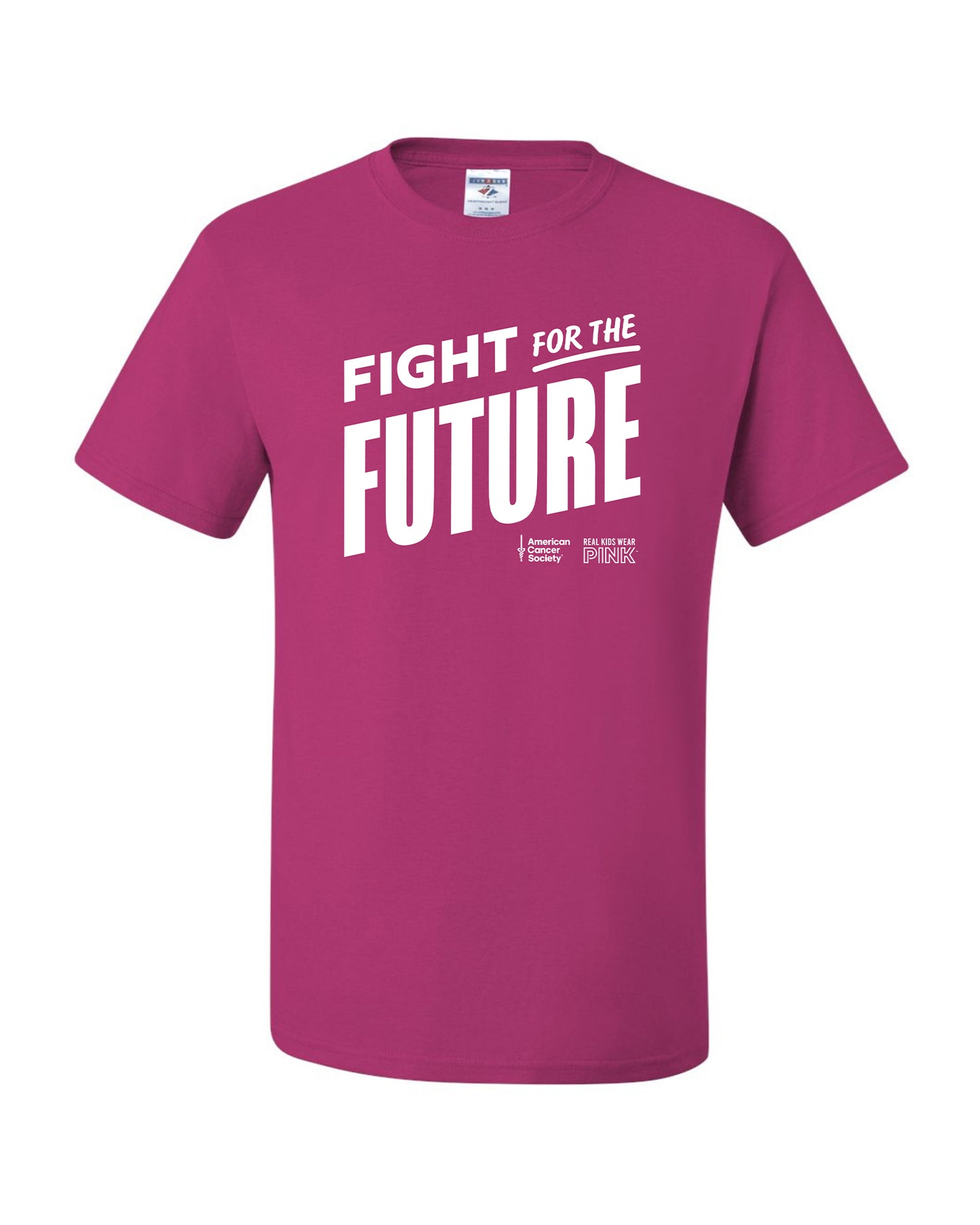 Unisex Real Kids Wear Pink Fight for the Future T Shirt