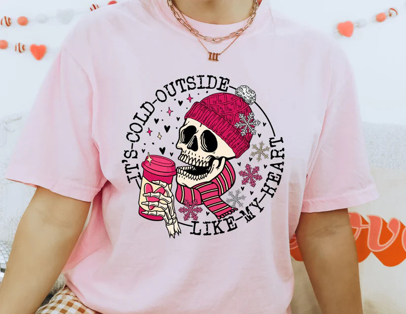 "It's Cold Outside, Like my Heart" Valentines Top