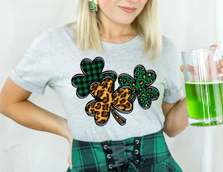 Leopard and Plaid Shamrocks