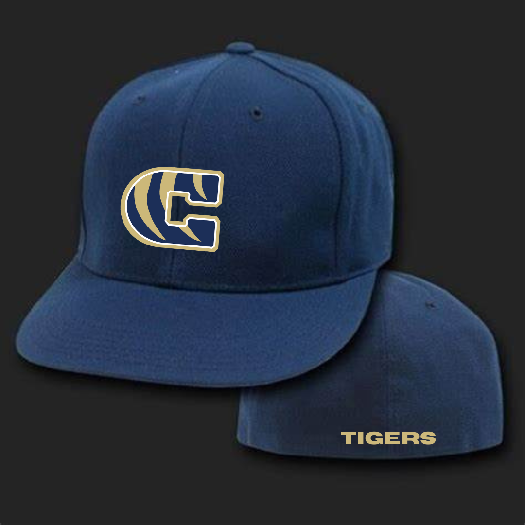 Navy Cohoes Tigers Flexfit Fitted Cap