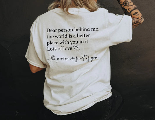 Dear Person Behind Me