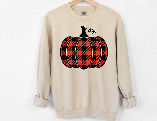 Black Orange Checkered Pumpkin