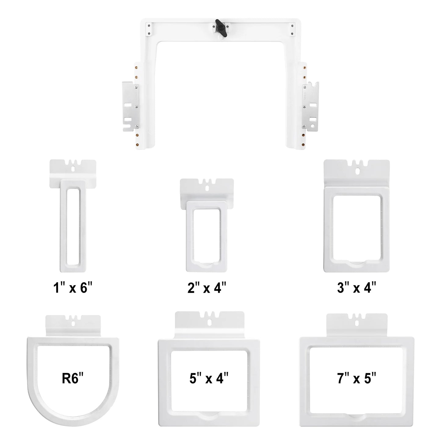 6-in-1 Magnetic Quick Frame Hoop Kit for Embroidery Machines