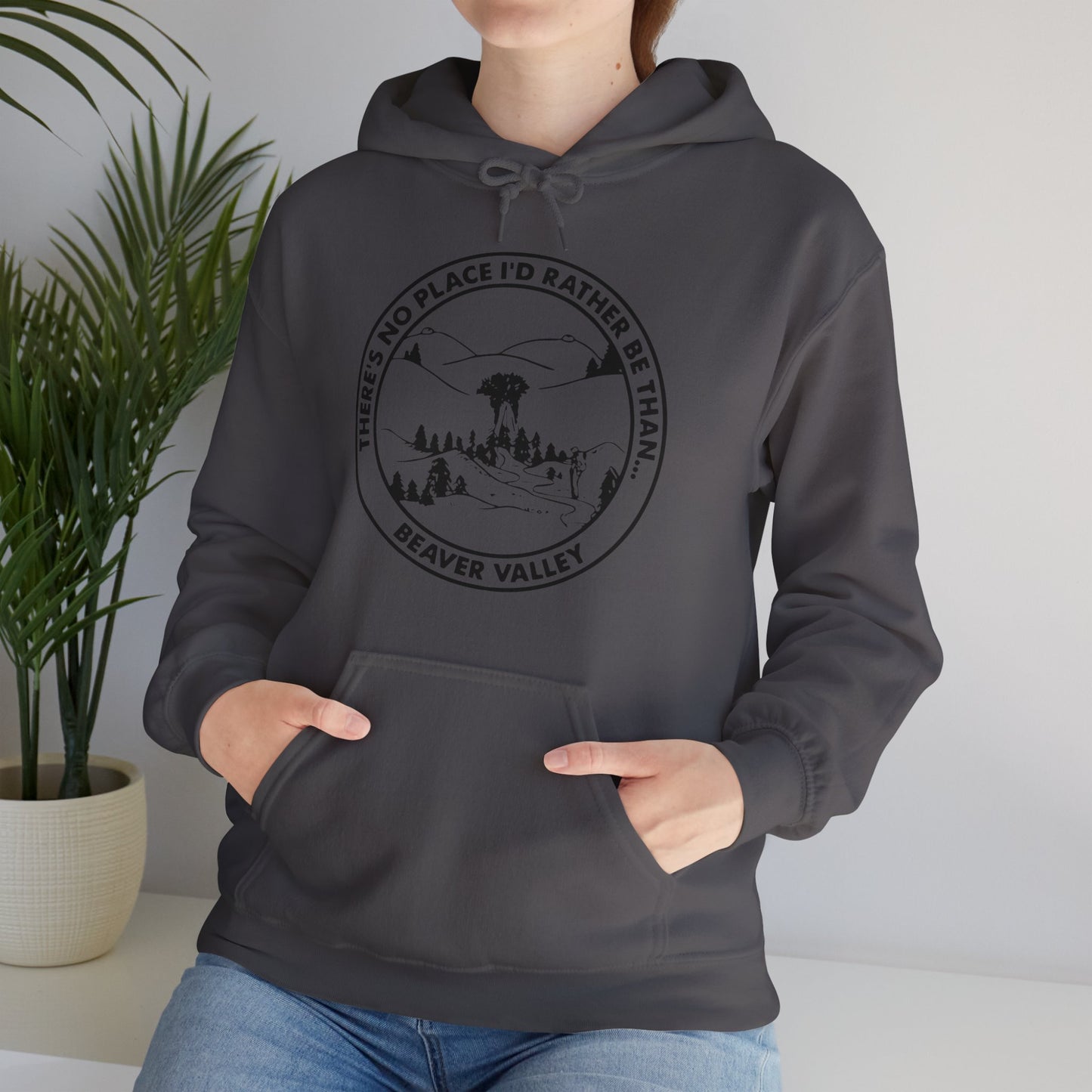 Beaver Valley Black Unisex Hooded Sweatshirt