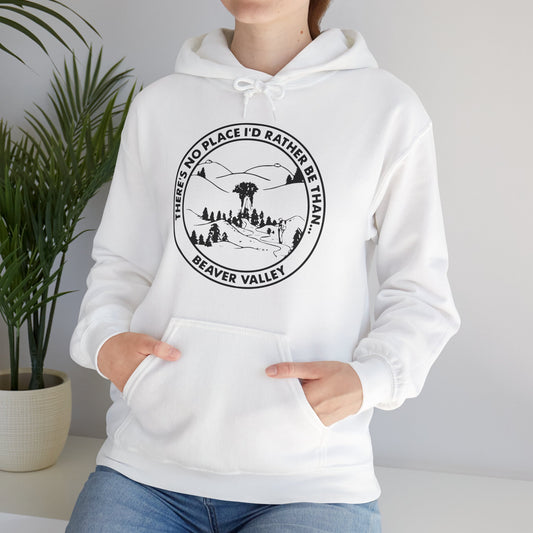 Beaver Valley Black Unisex Hooded Sweatshirt