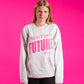 Unisex Real Kids Wear Pink Fight for the Future Crewneck Sweatshirt