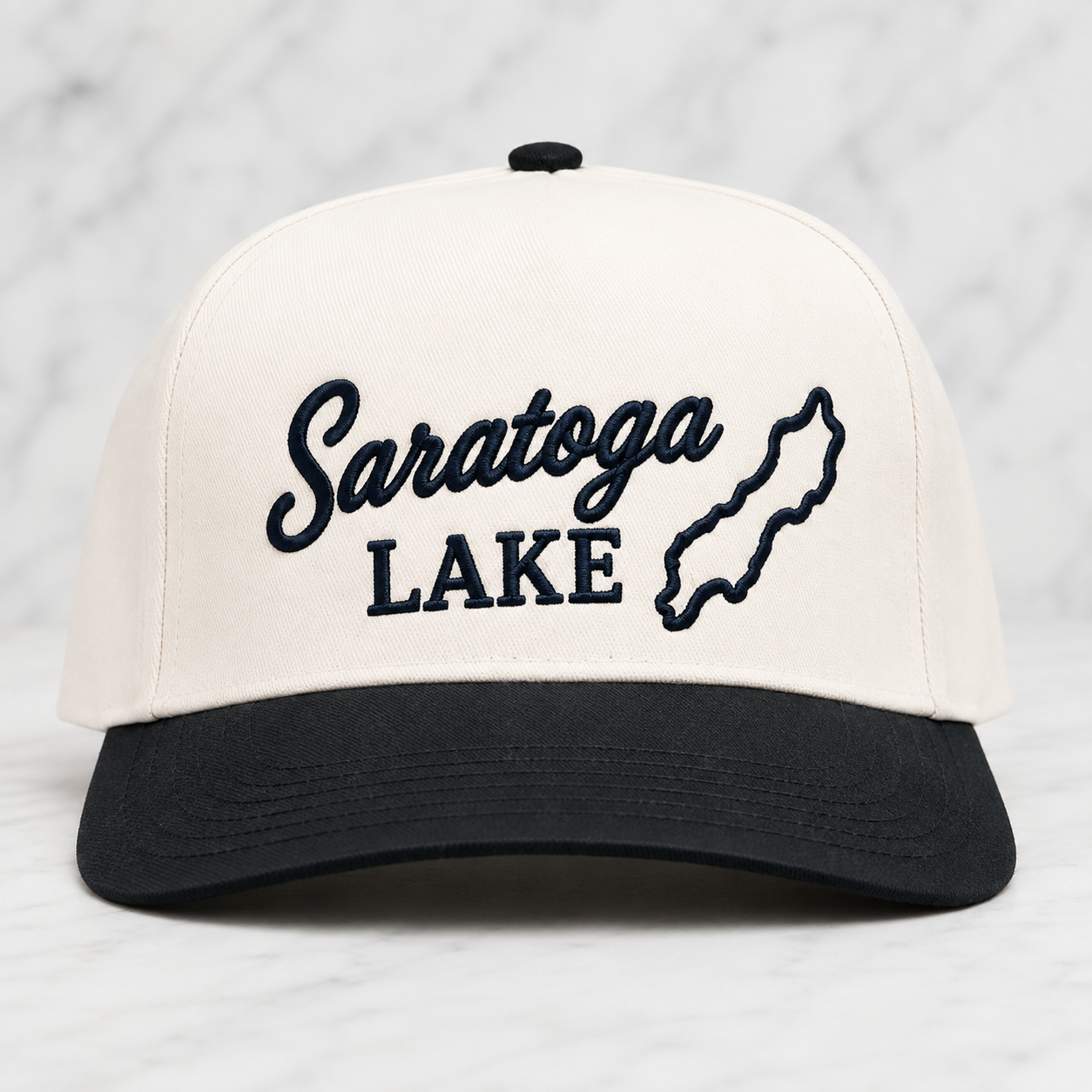 Embroidered Saratoga Lake Otto Cap
