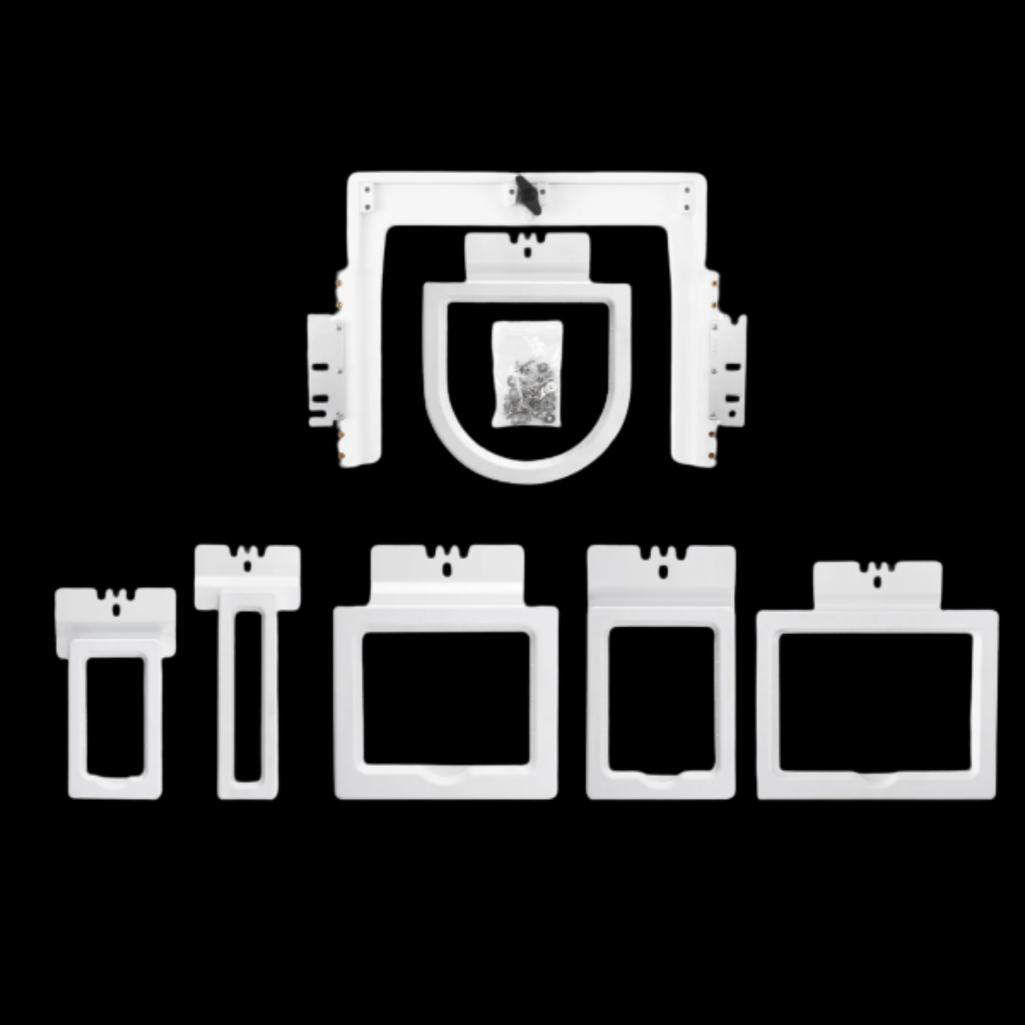 6-in-1 Magnetic Quick Frame Hoop Kit for Embroidery Machines