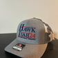 Stars and Stripes Hawk Tuah Trucker Cap