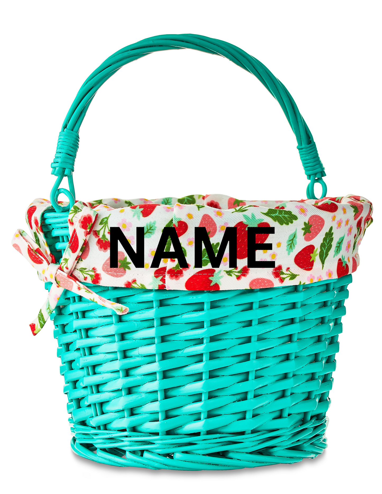 Personalized Embroidered Easter Basket Strawberry Liner