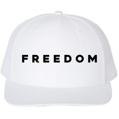 Embroidered Charlie Kirk FREEDOM Richardson Trucker Hat