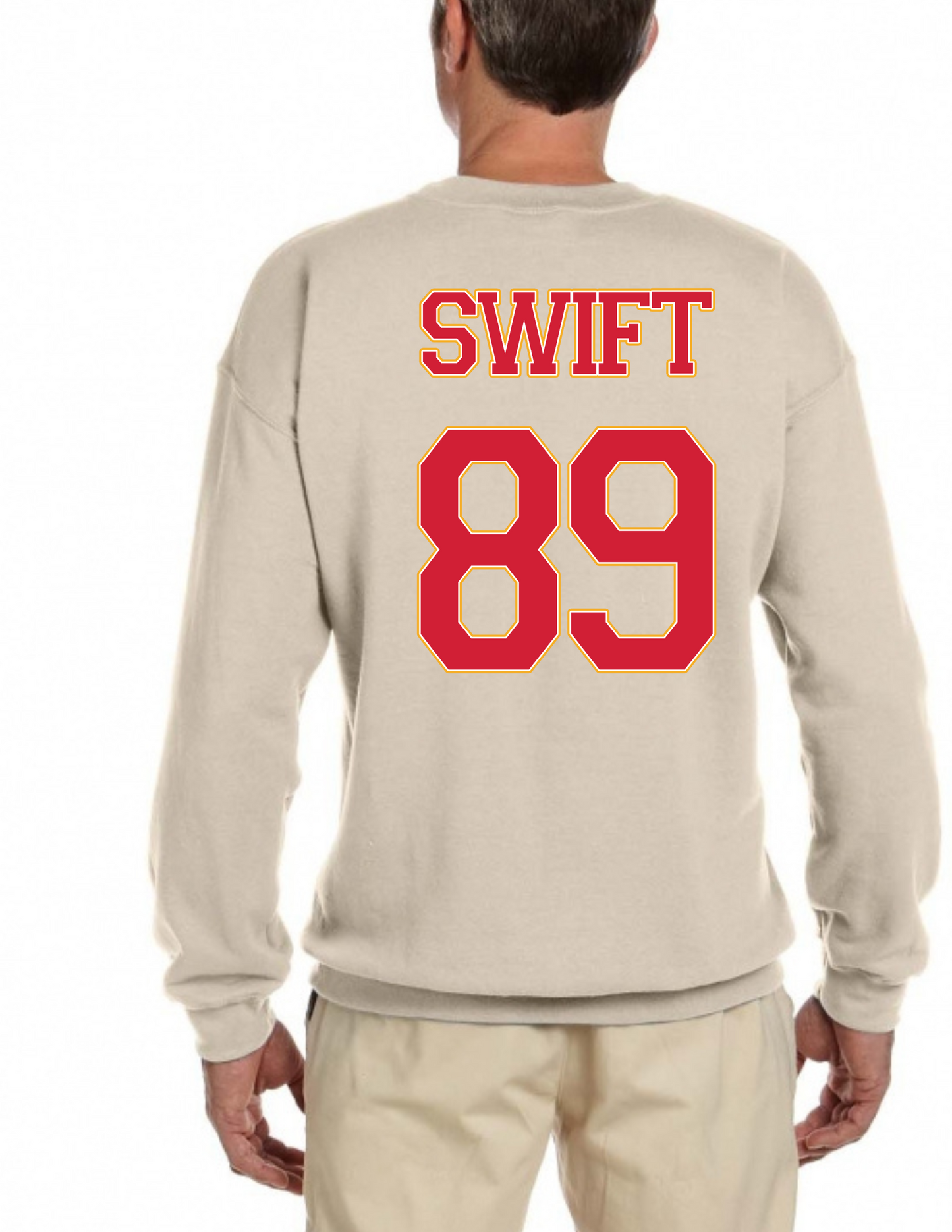 Cheifs Unisex Crewneck Swift 89 Front and Back