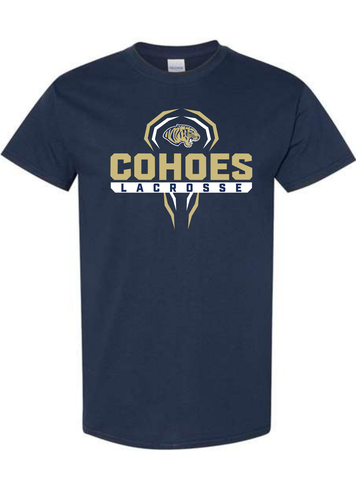 Cohoes Tigers Lacrosse Stick Outline T Shirt Hoodie