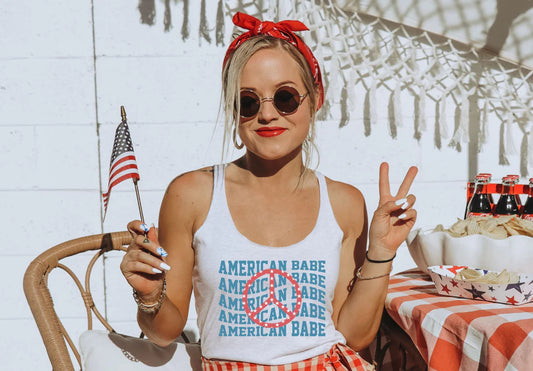 American Babe Peace Sign
