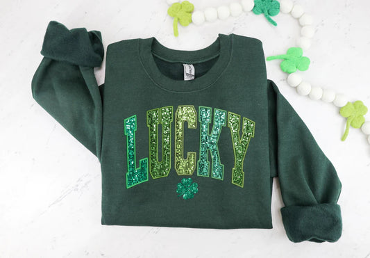 St. Patrick's Day Lucky Faux Embroidery