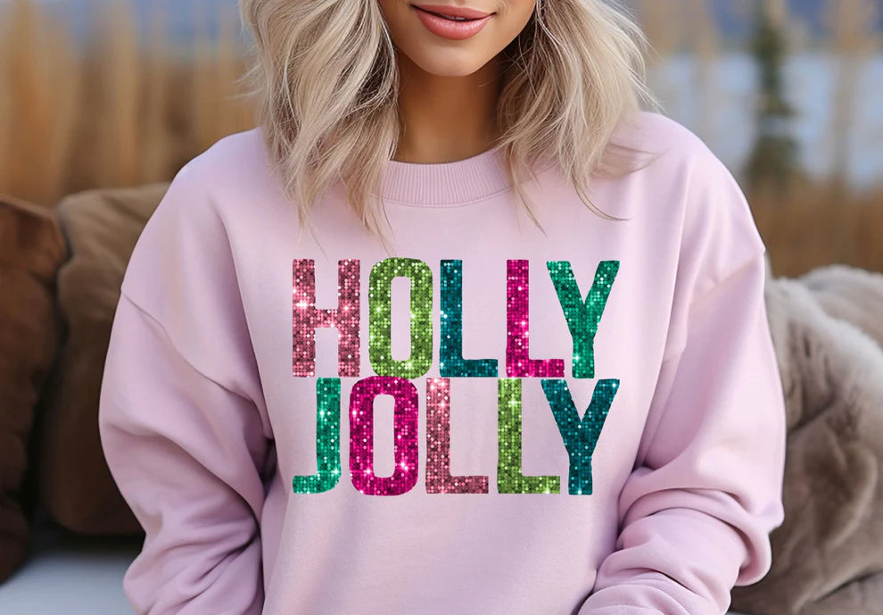 Holly Jolly (faux glitter)
