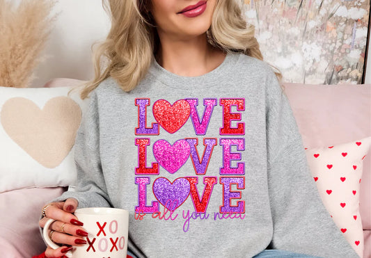 Love Is All You Need (faux embroidery)