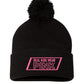 Real Kids Wear Pink Fight for the Future Embroidered Beanie with Pom