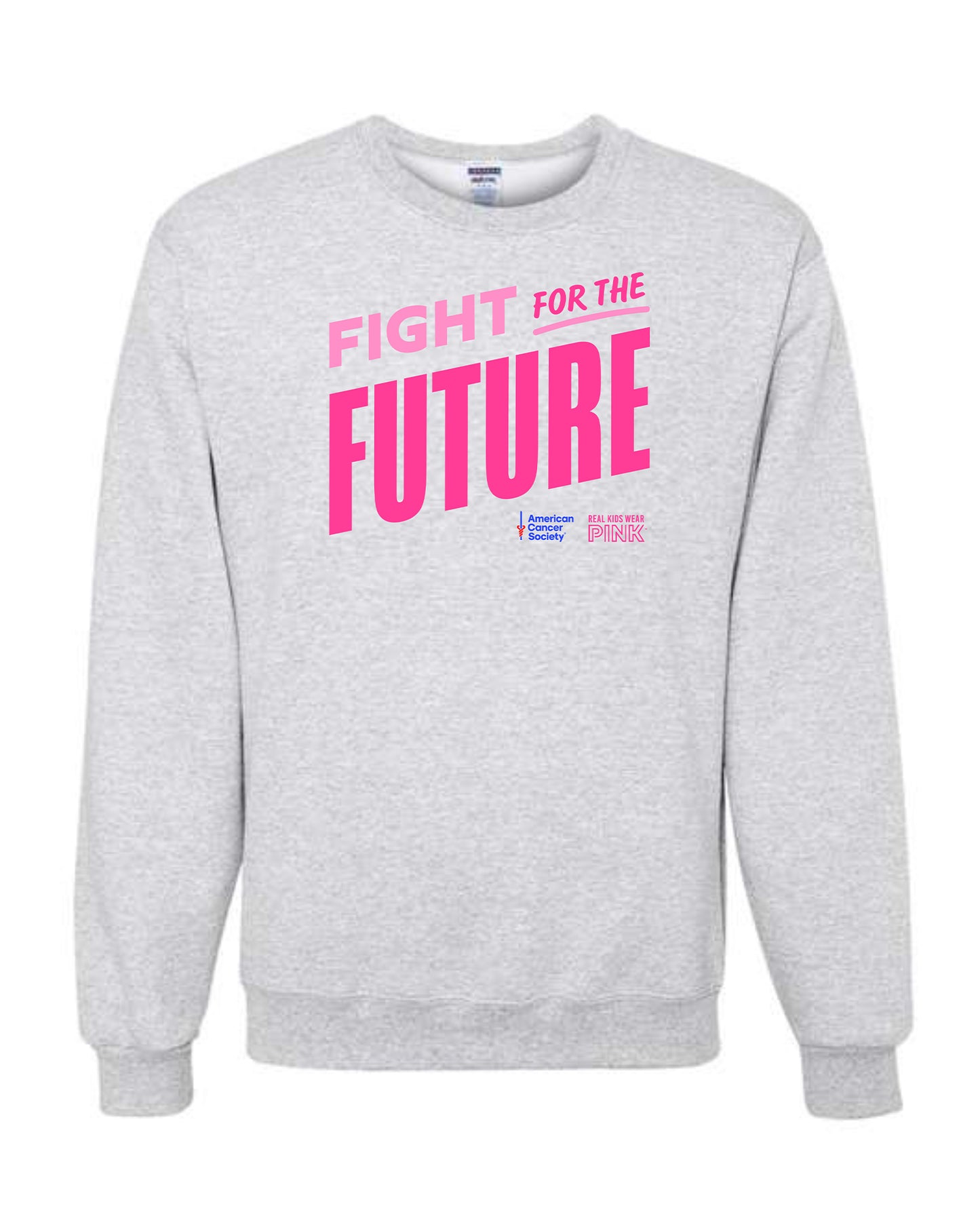 Unisex Real Kids Wear Pink Fight for the Future Crewneck Sweatshirt