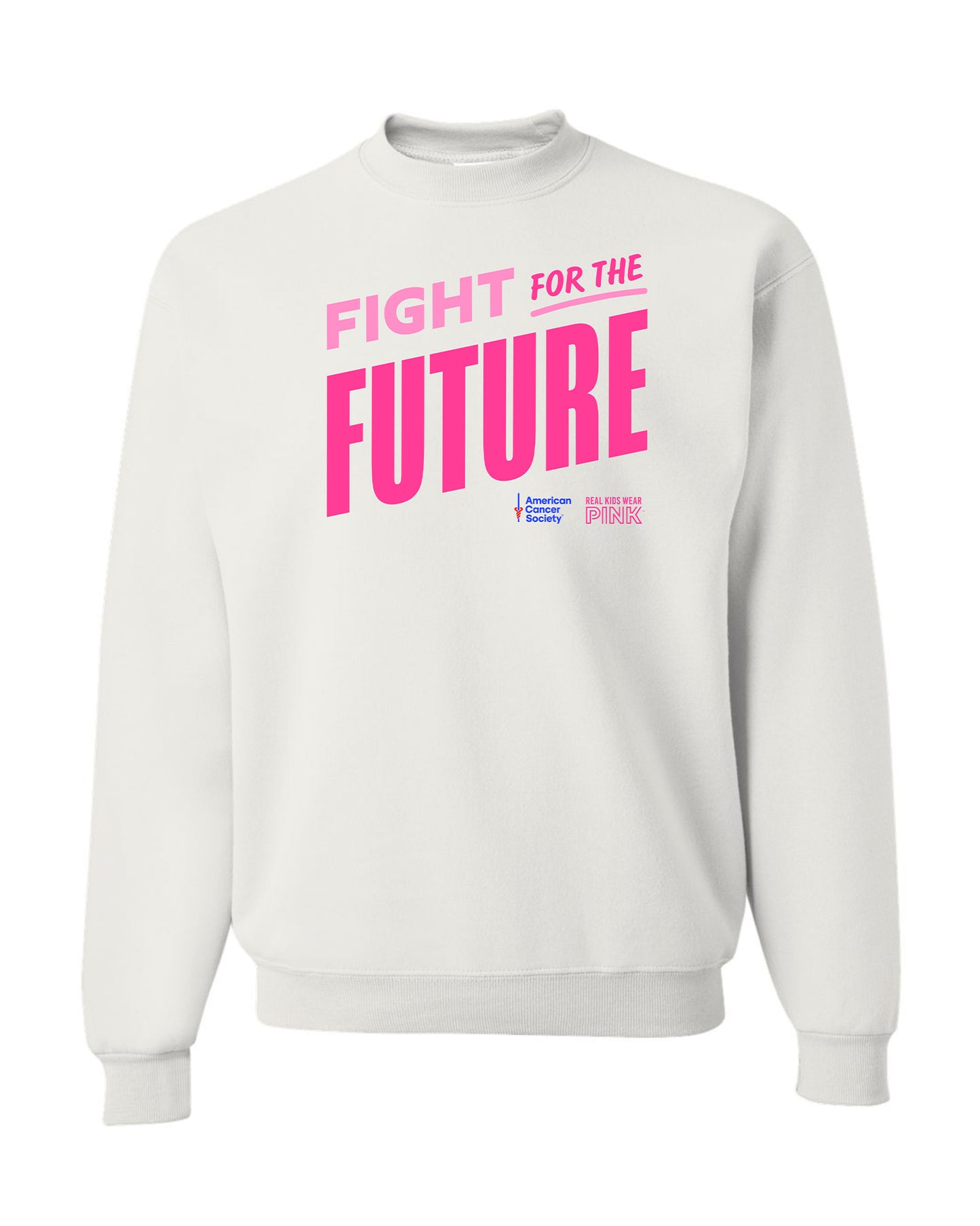 Unisex Real Kids Wear Pink Fight for the Future Crewneck Sweatshirt