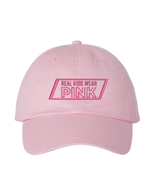 Real Kids Wear Pink Fight for the Future Embroidered Unstructured Dad Cap